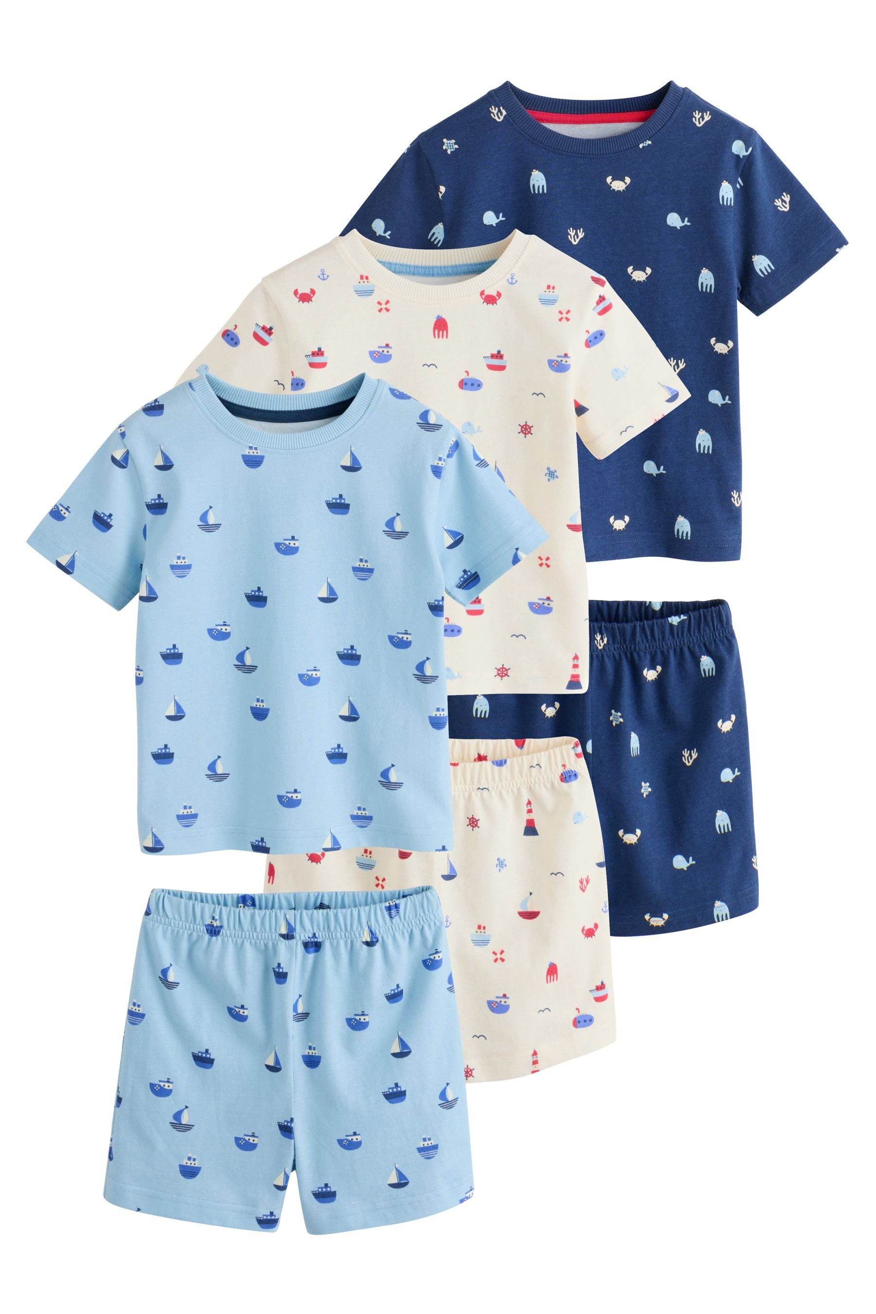 Pyjama Kurze Schlafanzüge, 3er-Pack