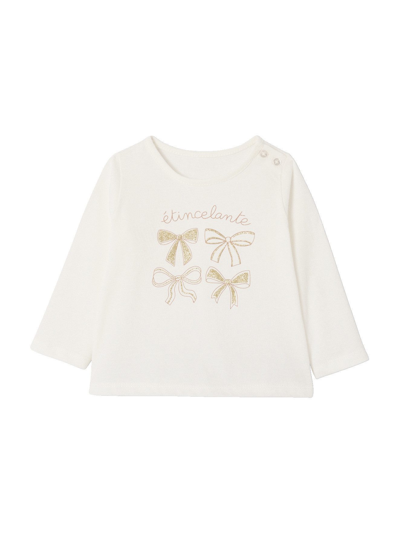 vertbaudet A-Linien-Rock Baby-Set: Shirt und Tüllrock mit Glitzereffekt