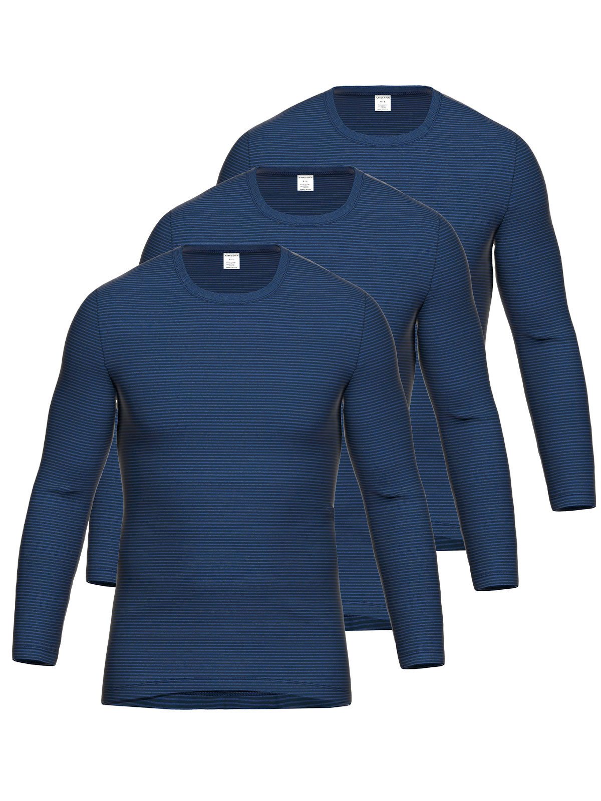 Ammann Unterziehshirt 3er Pack Shirt 1/1 Arm Day Classic / Jeans Feinrip (P günstig online kaufen