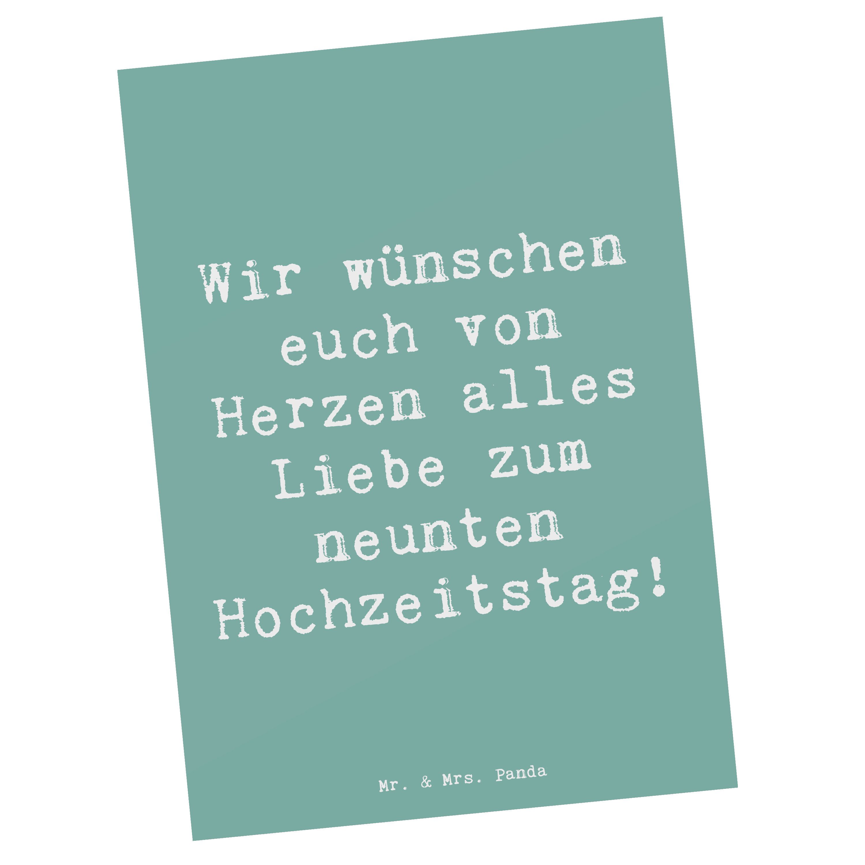 Postkarte 9. Hochzeitstag Keramikhochzeit - Meeresbrise - Geschenk, wertvolle B