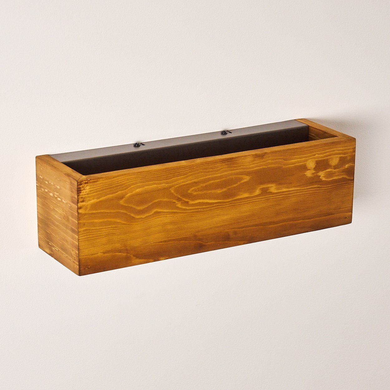 hofstein Wandleuchte »Volano« LED Wandlampe dimmbare aus Holz/Metall in Braun/Grau, 3000 Kelvin, 13, 5 Watt, 1800 Lumen, längliche Innen. Up&Down Effekt an der Wand. Reduzierter Preis € 79,99. Unverbindliche Preisempfehlung € 94,90