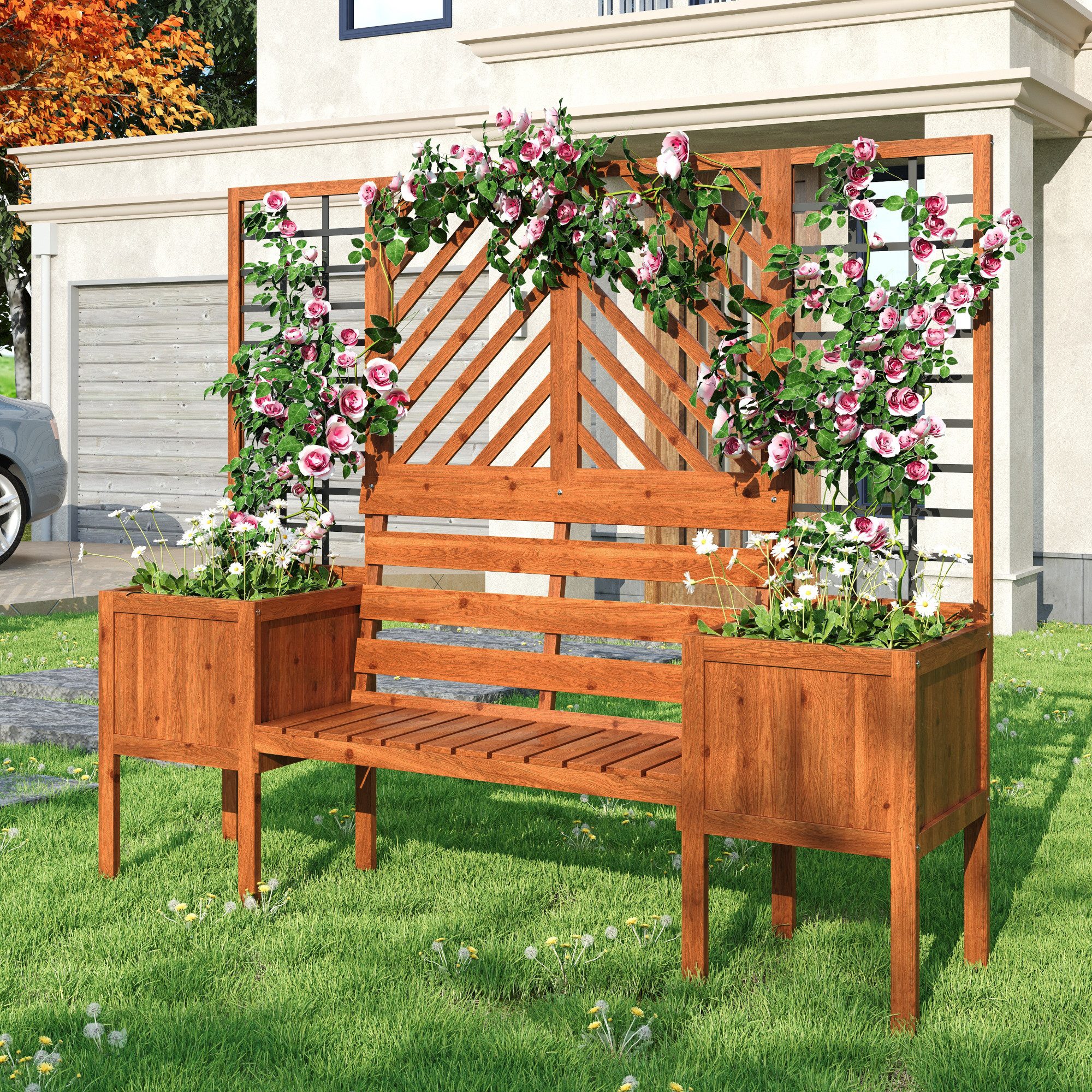 HAUSS SPOLE Blumenkasten Pflanzgefäß mit Spalier günstig online kaufen