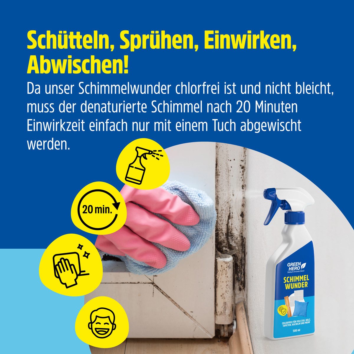 GreenHero Schimmelwunder Schimmelentferner (500ml)