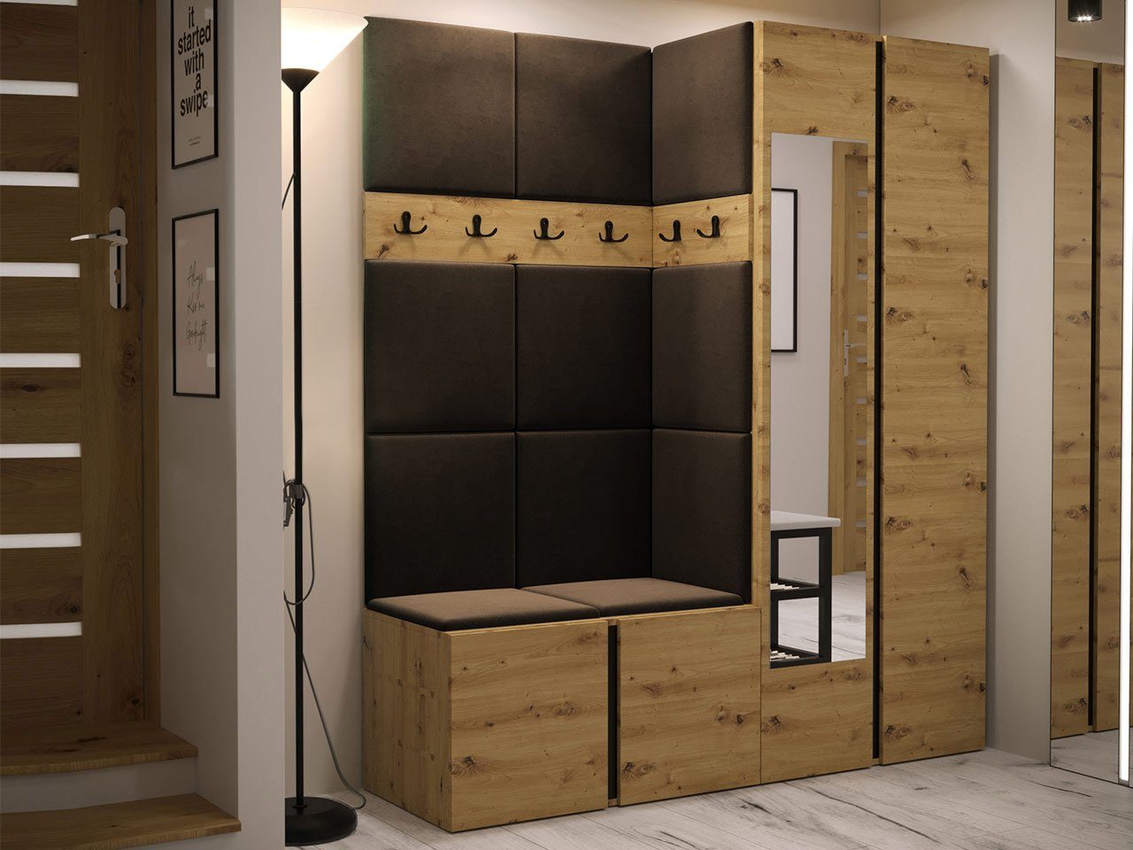 MIRJAN24 Garderoben-Set Orion XII, (Komplett-Set, Schrank, Schrank mit Spie günstig online kaufen