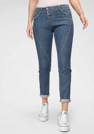 Urban Surface 7/8 Damen Hose Sweat Pants Sweat Jeans Destroyed Effekte