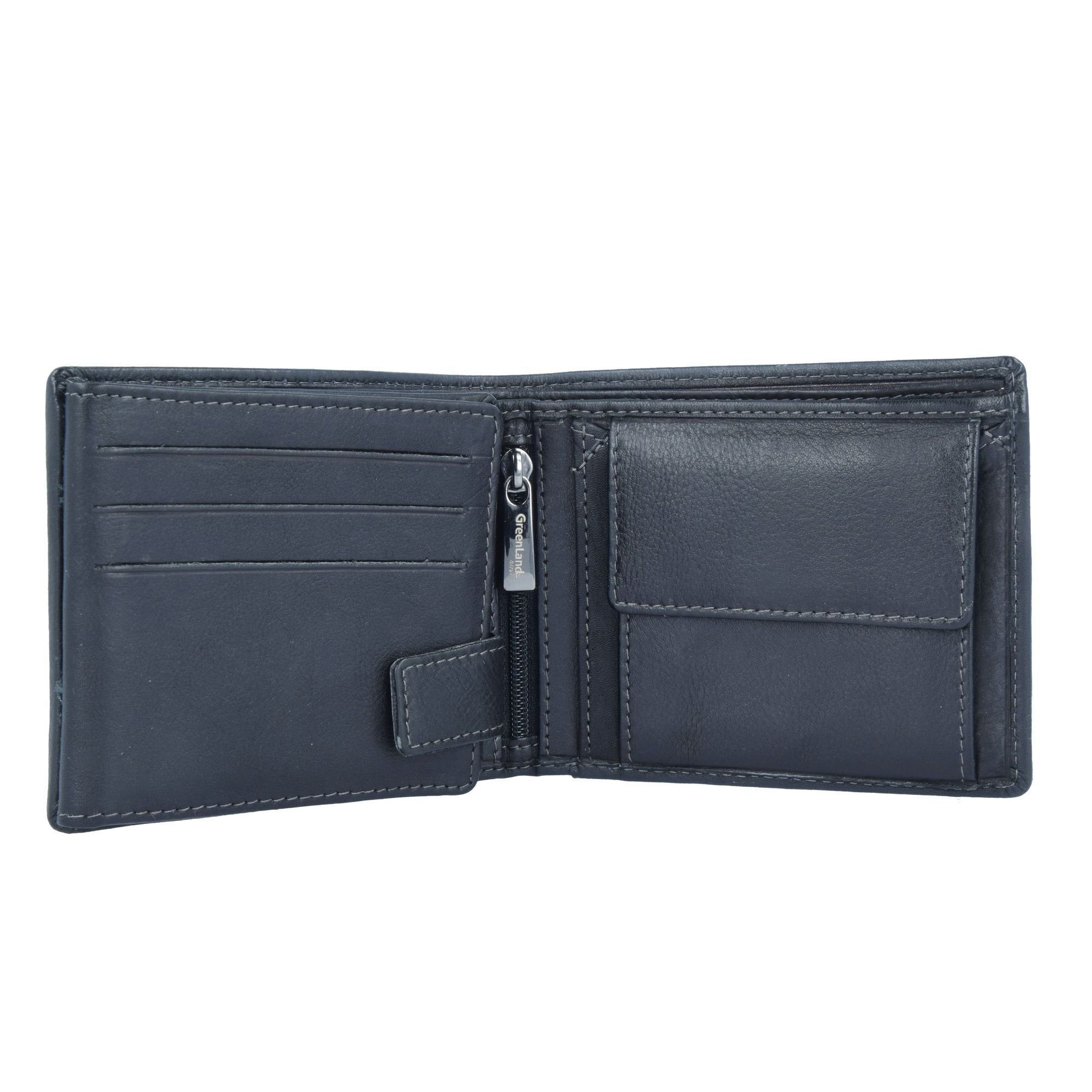GreenLand Nature Geldbörse Black Nappa, Leder