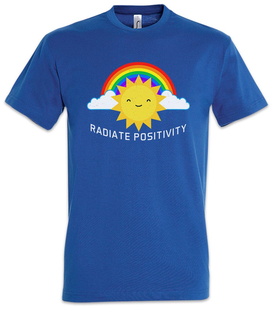 Urban Backwoods Print-Shirt Radiate Positivity Herren T-Shirt Lesbian Gay Homosexual Lesbigay (1-tlg) Queer Homophil Fun Transgender