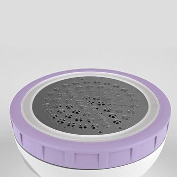 MIWIAM Elektrischer Hornhautentferner 3-in-1, LED Elektrisch Fußpflege Pedi mit 2 Aufsätze, weiß/lila/türkis