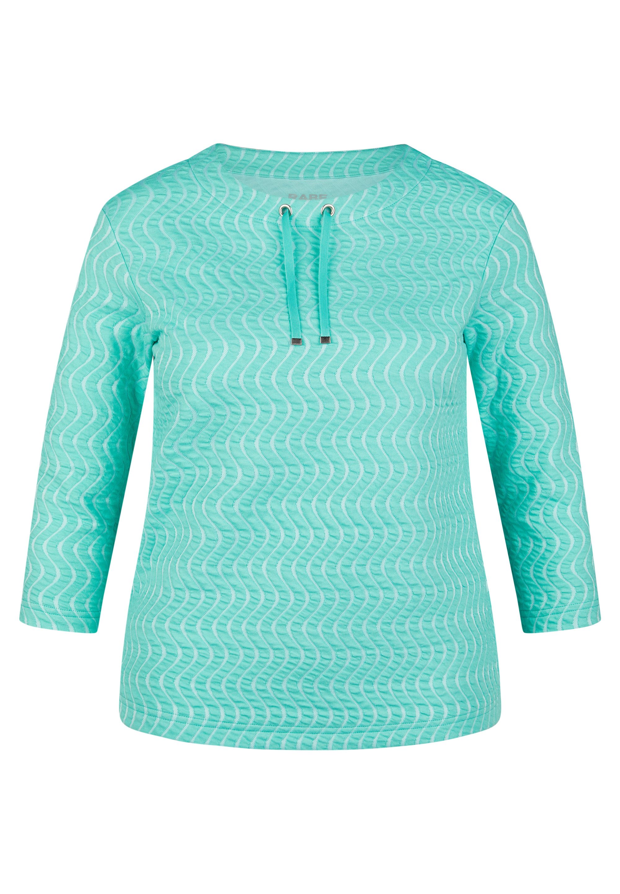 Rabe 3/4-Arm-Shirt mit Wellen-Struktur