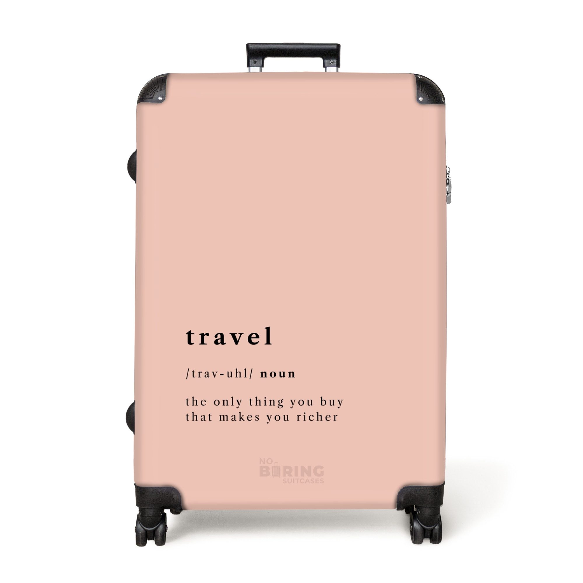 NoBoringSuitcases.com© Hartschalen-Trolley Rosa mit 'Reise'-Definition 77 günstig online kaufen