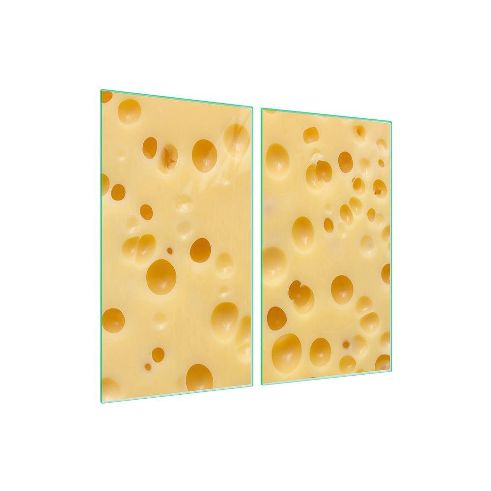 Decorwelt Herd-Abdeckplatte Herdabdeckplatte Ceranfeld Abdeckung Abdeckplatte Schneidebrett Käse, (2x30x52, 2 tlg), für alle Herdarten excl. Gasherde