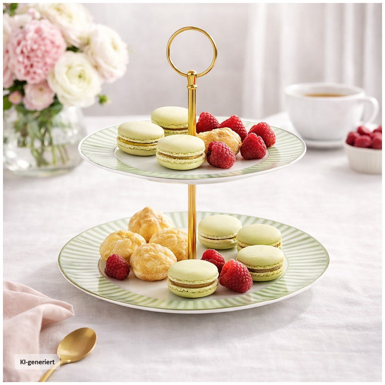 Neuetischkultur Etagere Etagere Keramik 2 stöckig Servieretagere 24 cm, Keramik, (1 Etagere ohne Dekoration)