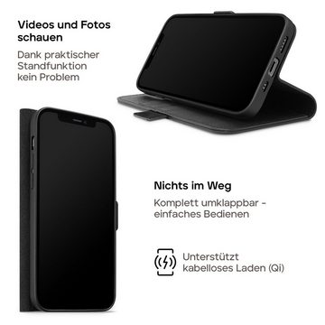 wiiuka Handyhülle suiit CARDS Hülle für iPhone 13 Pro, Klapphülle Handgefertigt - Deutsches Leder, Premium Case