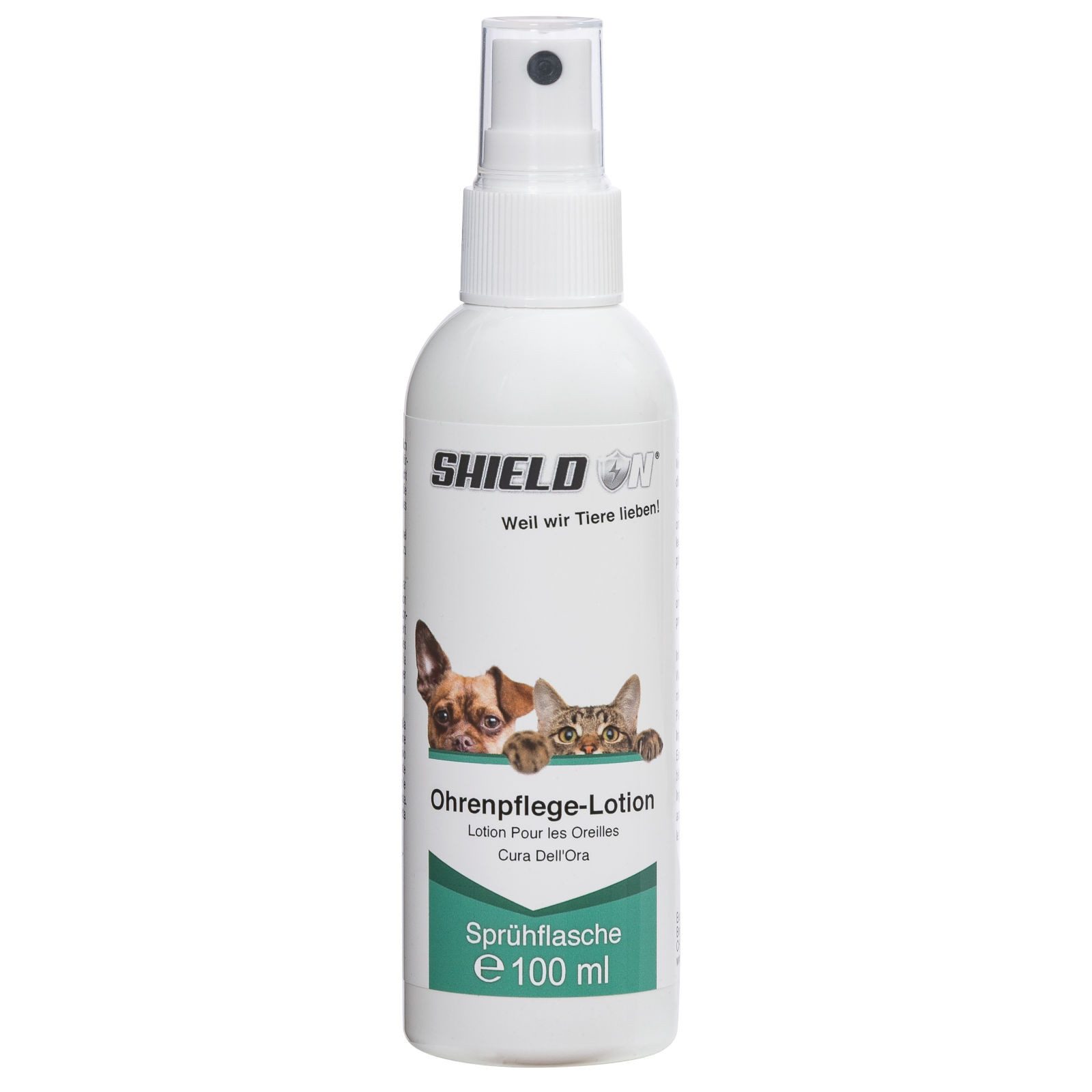 Shield On Ohrenreiniger Ohrenpflege-Lotion für Hunde und Katzen - 100 ml, für Hunde und Katzen