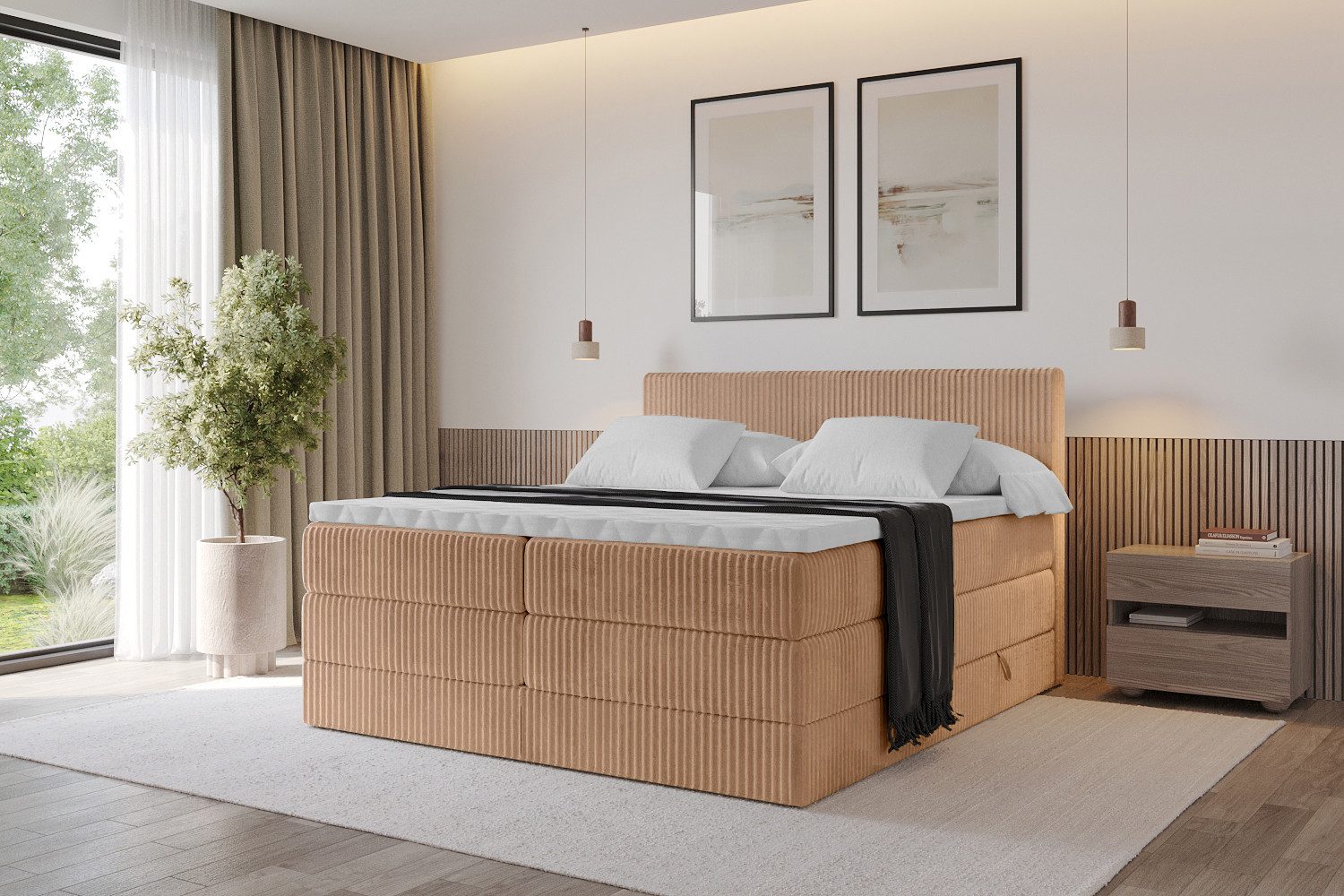 ALTDECOR Boxspringbett TOLO KING (Multipocket-Matratze H4, günstig online kaufen