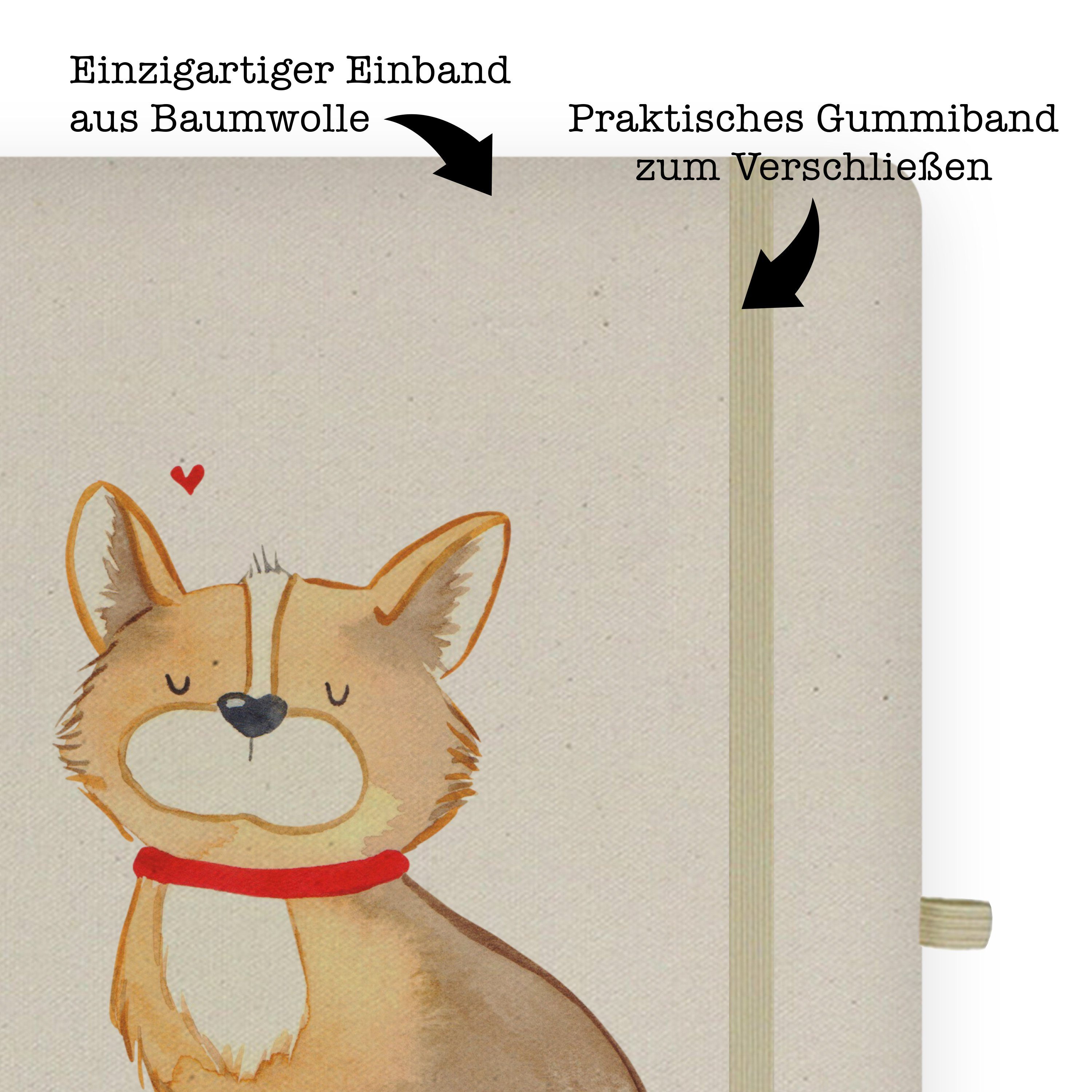 Mr. & Mrs. Panda Notizbuch Transparent & Mrs. Vierbeiner, - Eintragebuch, Geschenk, - Herz, Hundeglück Mr. Panda