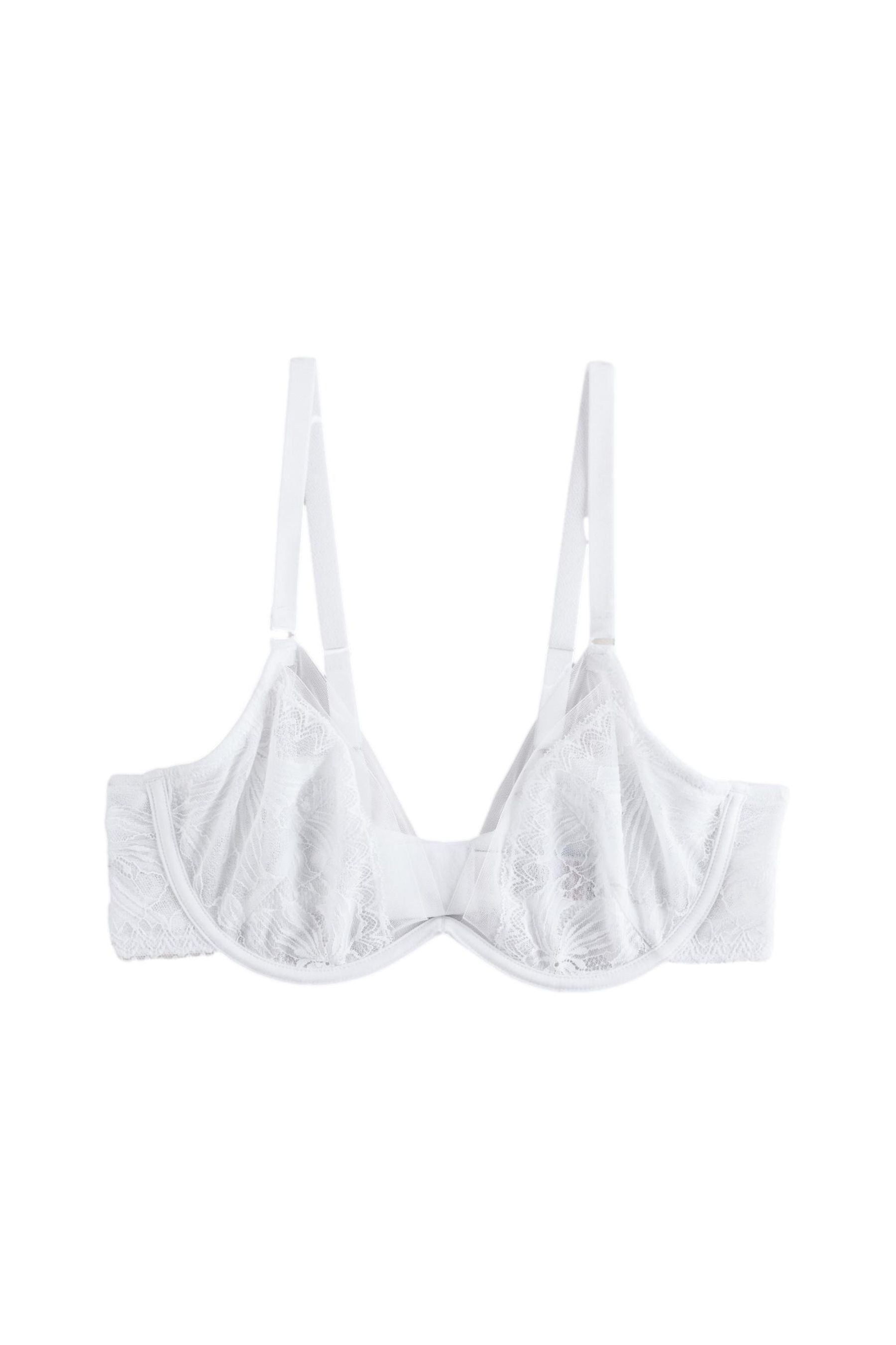 Dekolleté-BH Unwattierter Dekolleté-BH mit Spitze, DD+