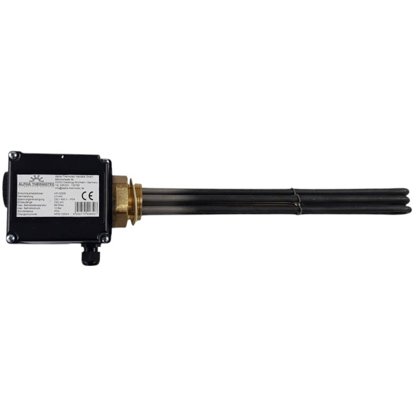 Alpha Thermotec Heizstab Heizpatrone HP isolierte Ausführung, schwarz – Bild 4 von 5