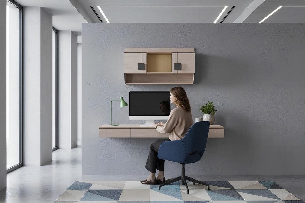 Xlmoebel Wandregal Beiges Holz-Wandregal – Jugendzimmer Regal im modernen Stil Sofort, 1-tlg., Hergestellt in Europa