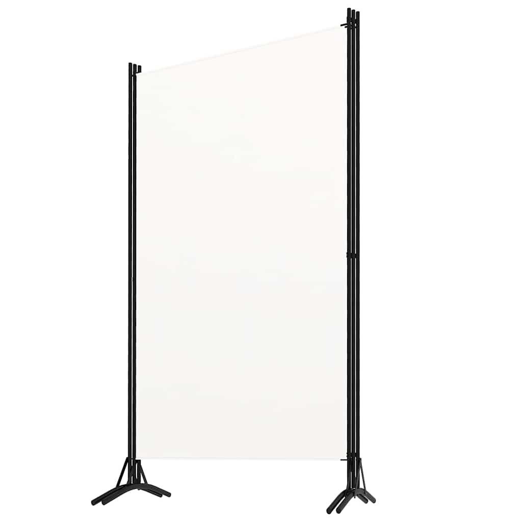 furnicato Raumteiler 3-teilig Weiß 260x180 cm aus Stoff und Eisen, 1-tlg., Klappbare Sichtschutzwand als Paravent für Schlafzimmer und Büro