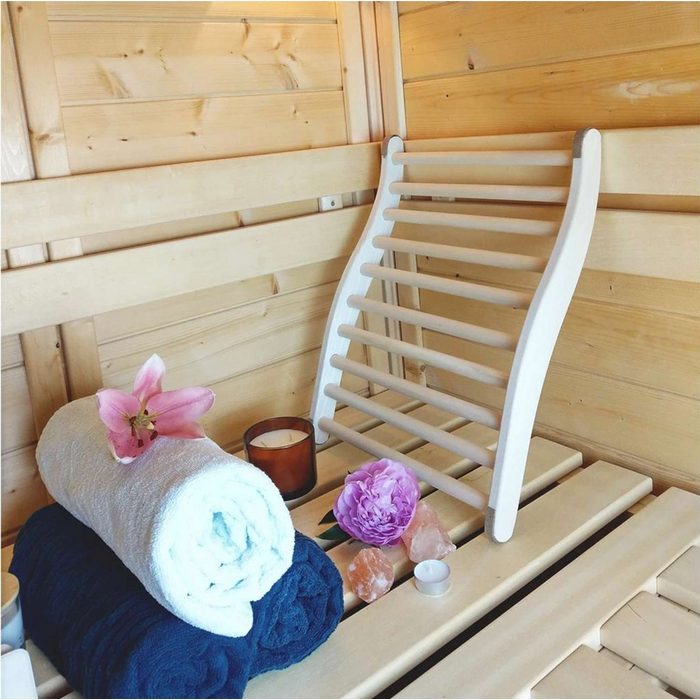 Gravidus Sauna-Rückenlehne Rückenlehne ergonomische S-Form Sauna & Infrarotkabine Saunazubehör Holz