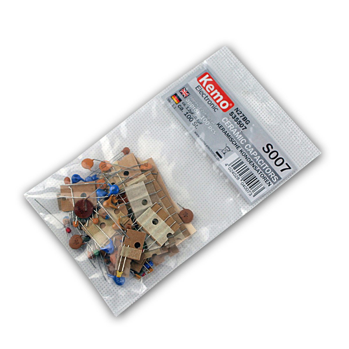 Kemo Modellbausatz Sortiment keramische Kondensatoren ca. 100 Stk