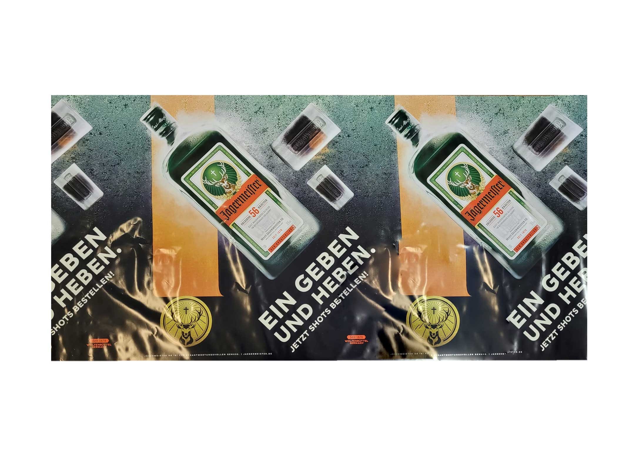 Jägermeister Gläser-Set Jägermeister Dekofolie Folie 1x Rolle 88cm x 20m Ein Geben und Heben