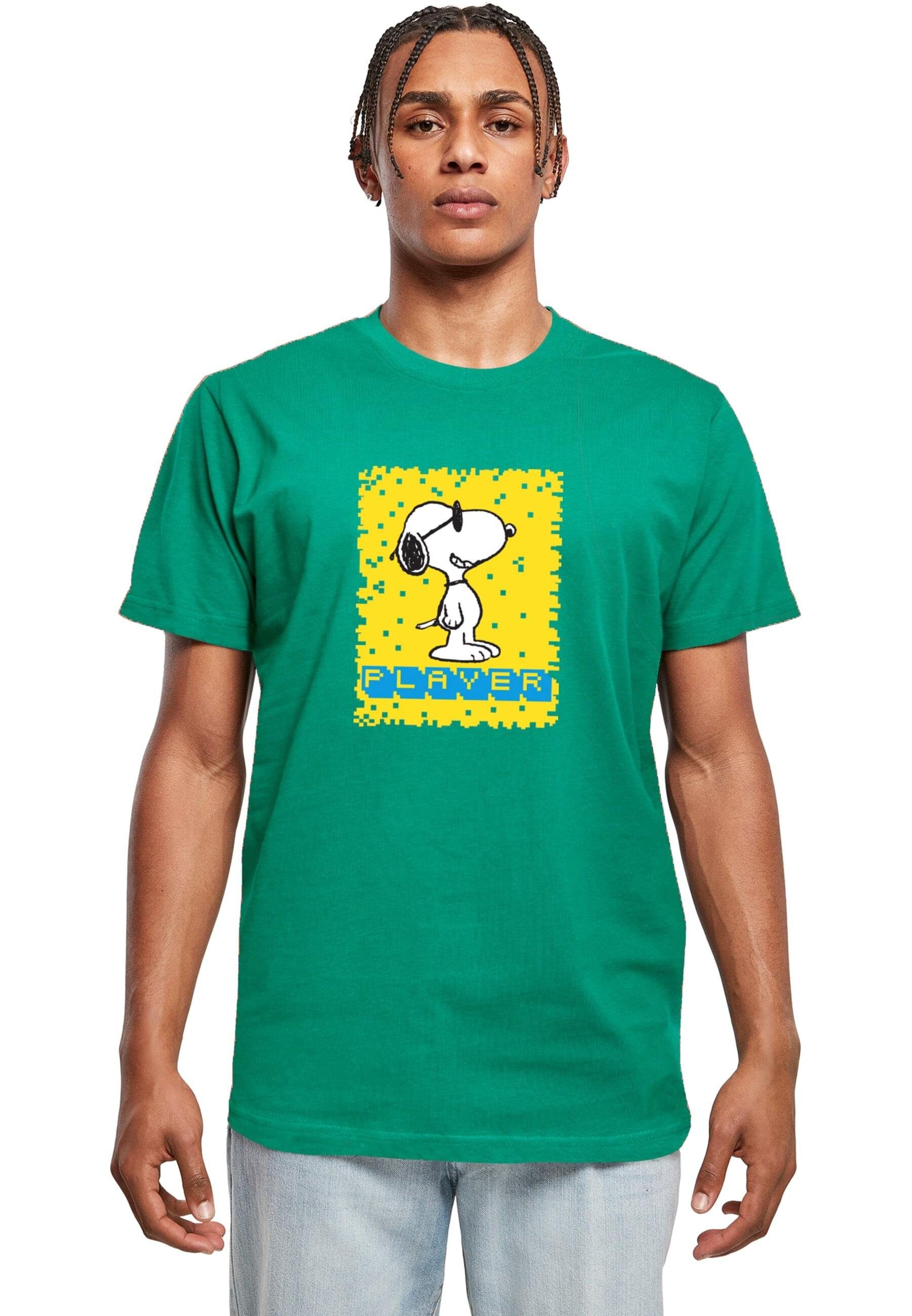 Merchcode T-Shirt Herren Peanuts - Player T-Shirt Round Neck (1-tlg) forestgreen