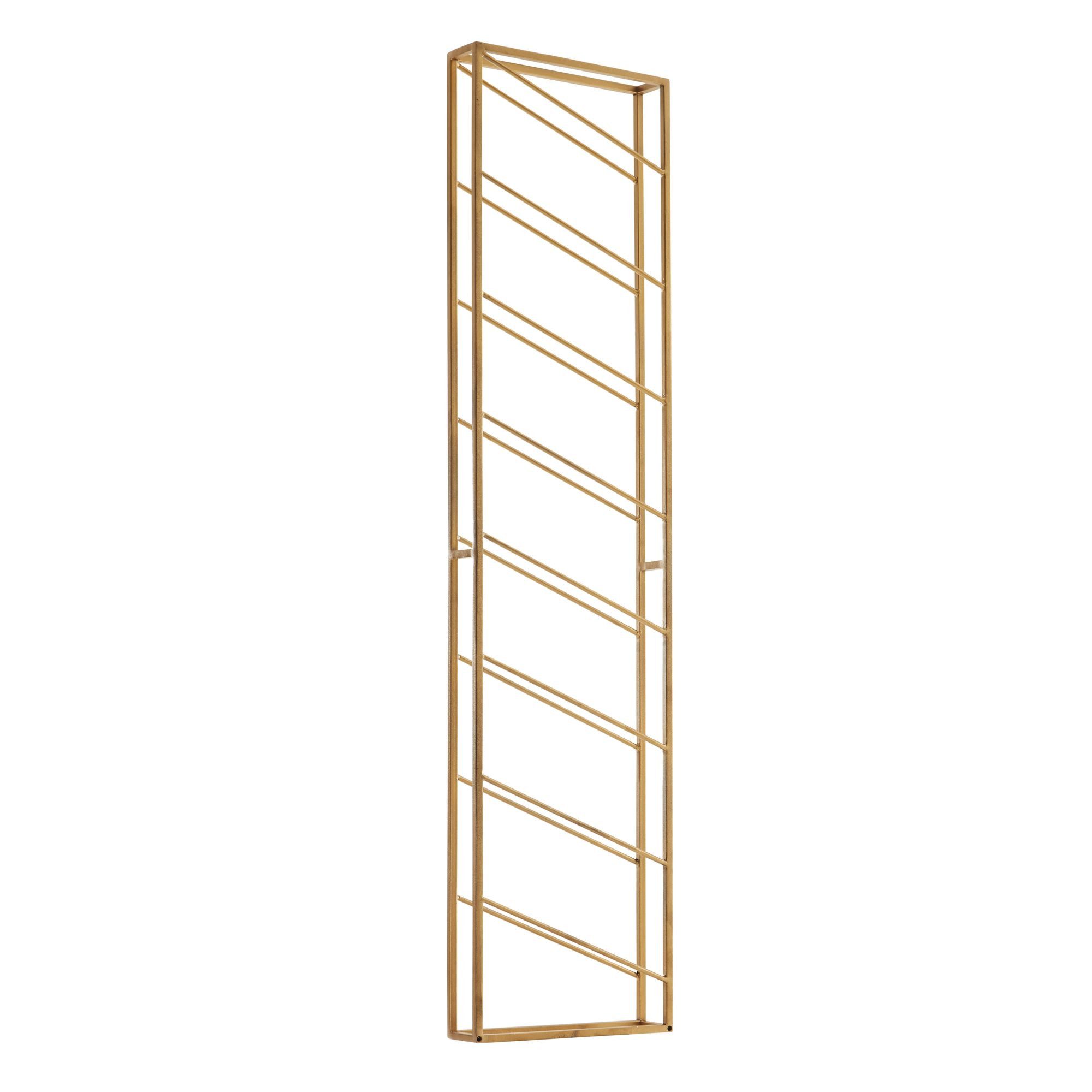 furnicato Weinregal Weinflaschenregal 36x150x8 cm Golden, 1-tlg.