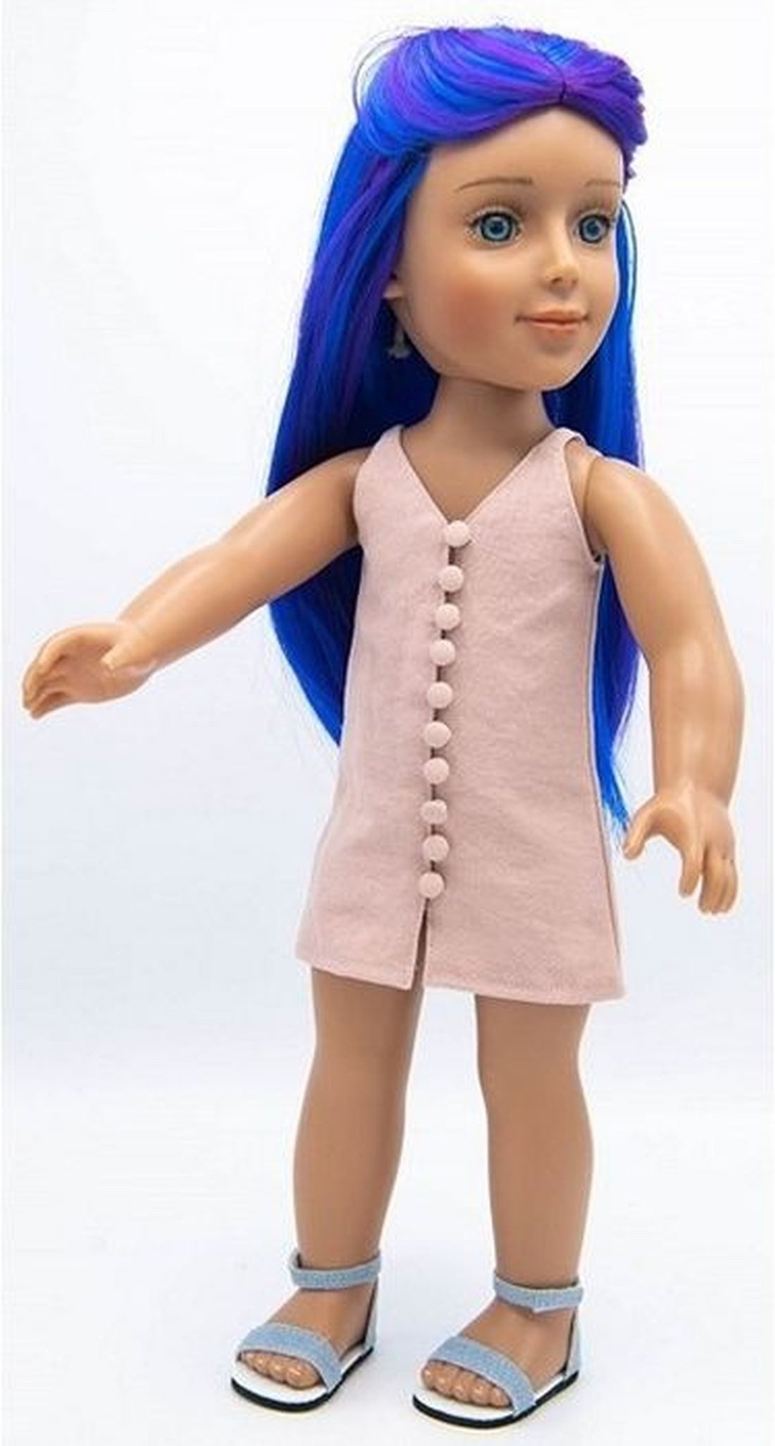 I´m a Girly Puppenkleidung Puppen Kleid pink mit Knöpfen Puppenbekleidung f günstig online kaufen