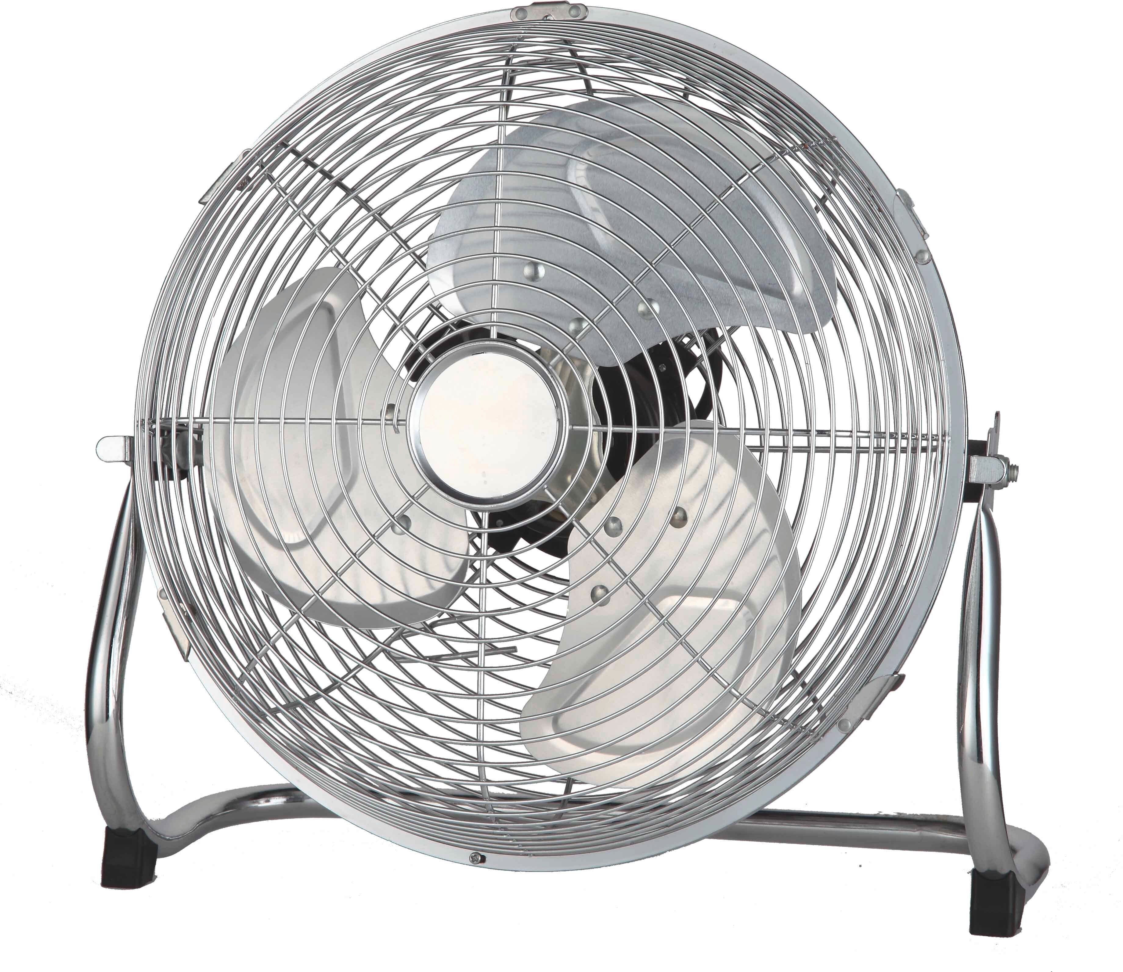 KLARBACH Bodenventilator VB 37057 ch, Ø 35 cm, Vollmetall, 70 W Leistung, einstellbarer Winkel