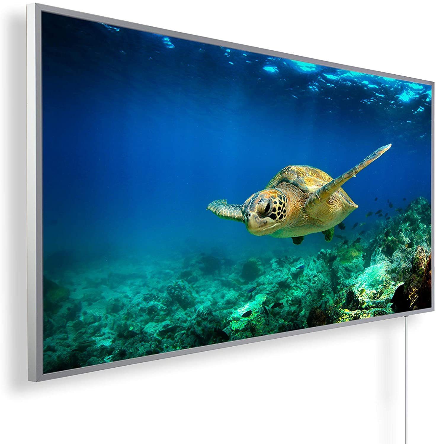 Könighaus Infrarotheizung Bild-Serie Made Schildkröte Smart angenehme 600W Home Germany, Unterwasser in Strahlungswärme, Smart