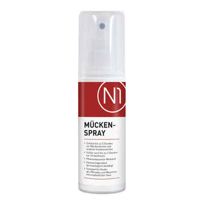 N1 Healthcare Insektenspray pflanzliches Mückenspray, 100 ml, Schon für Kinder ab 6 Monaten und bei empfindlicher Haut geeignet