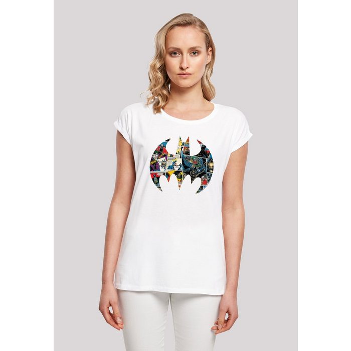 F4NT4STIC T-Shirt Extended Shoulder T-Shirt DC Comics Batman Comic Book Logo Damen Premium Merch Regular-Fit Kurze Ärmel Bedruckt