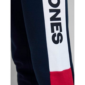 Jack & Jones Sweathose Große Größen Sweathose navy seitliche Blockstreifen Jack&Jones