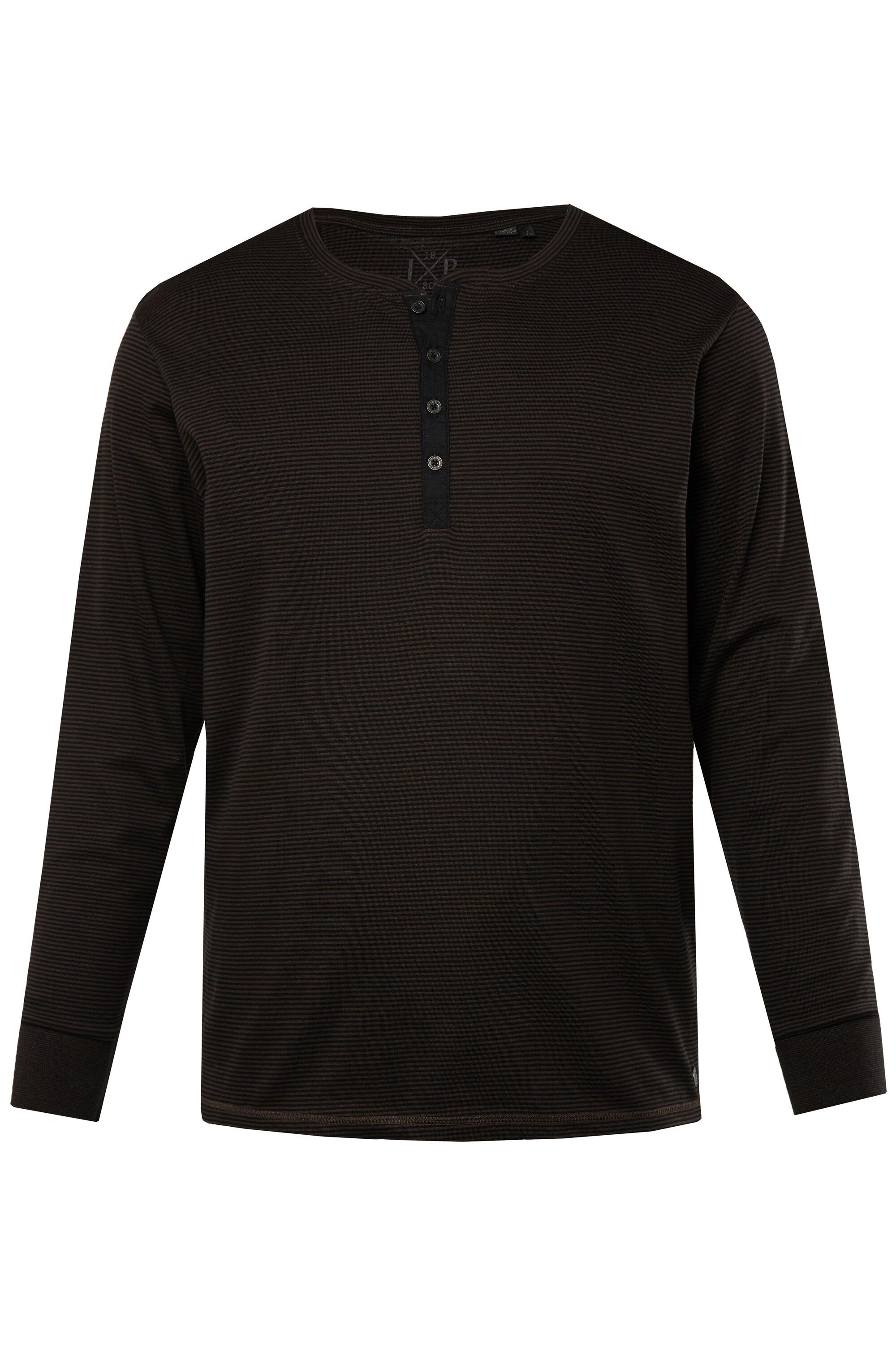 JP1880 T-Shirt JP 1880 Henley Langarm Ringel Knopfleiste bis 8 XL günstig online kaufen