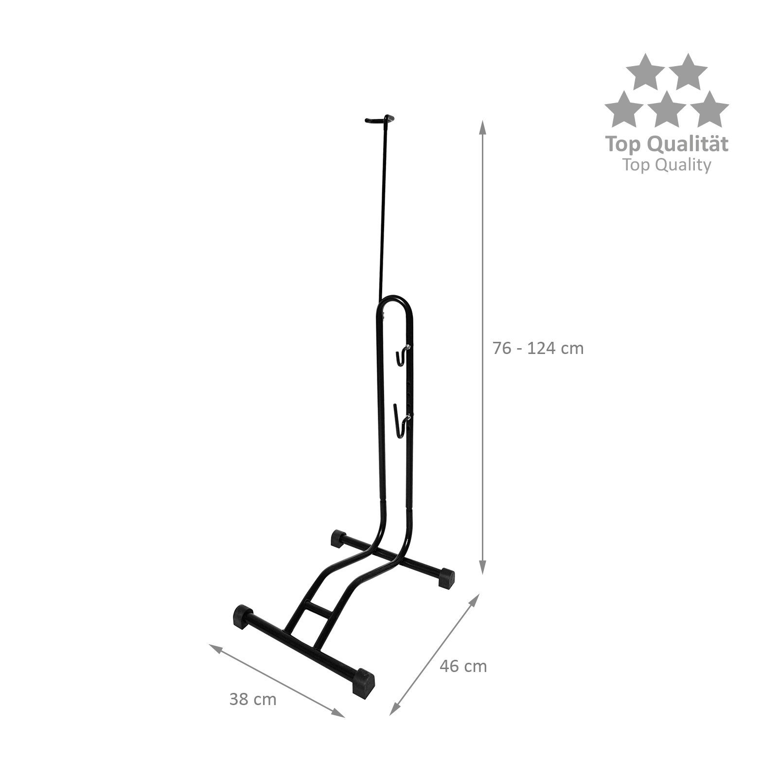 Wellgro Fahrradhalter Fahrradständer - Stahl, schwarz, sicherer Stand, Hake günstig online kaufen