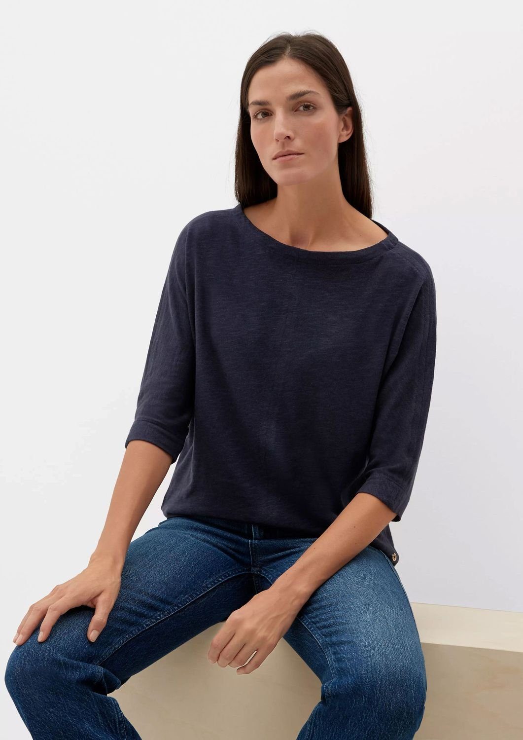 s.Oliver T-Shirt Basic mit U-Boot-Ausschnitt