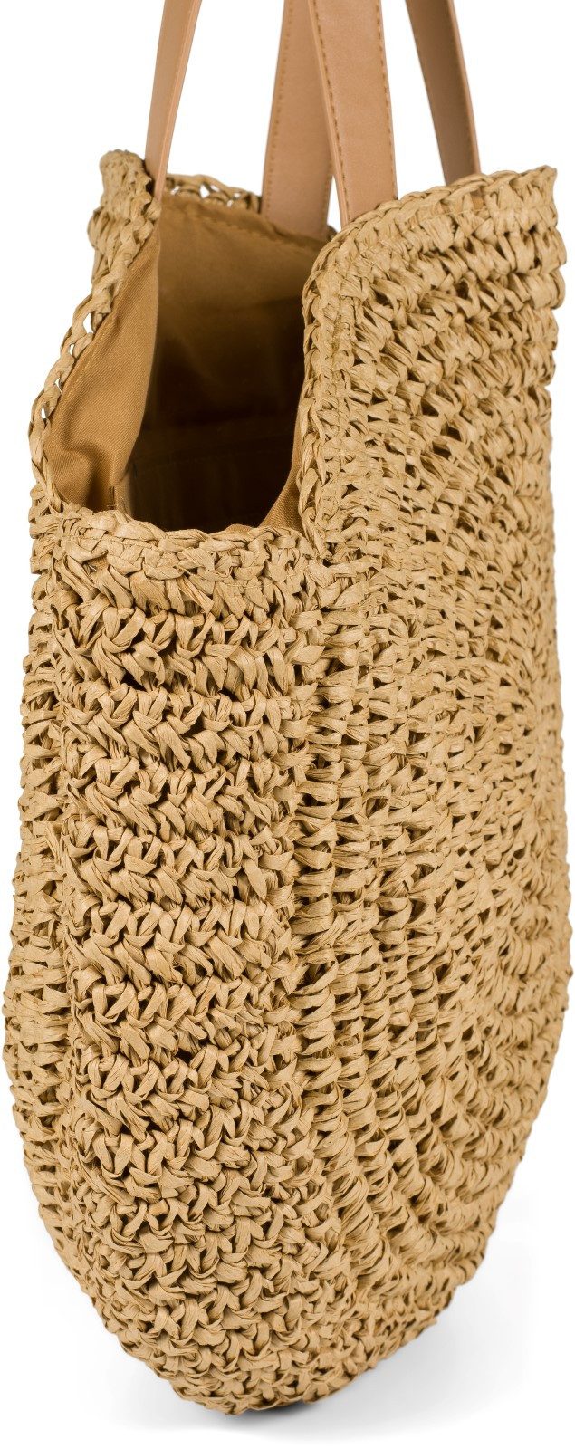 styleBREAKER Schultertasche Runde Flecht Schultertasche - Basttasche (1-tlg)