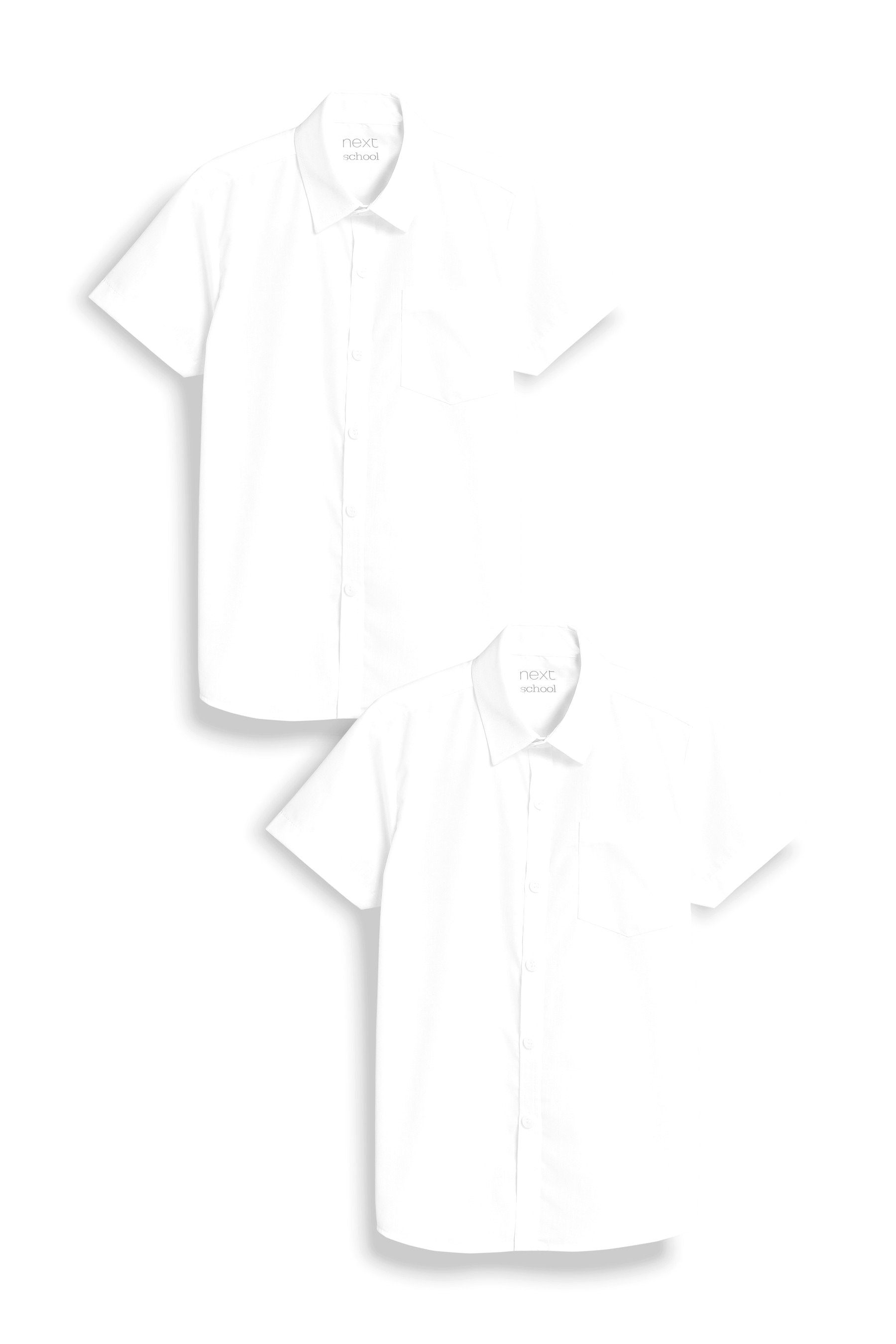 Kurzarmhemden, (2-tlg) White Next Kurzarmhemd 2er-Pack
