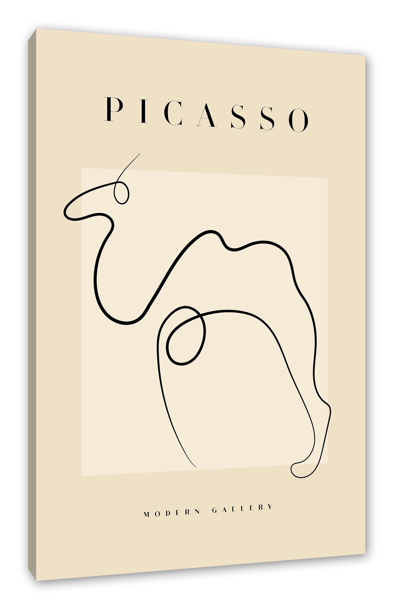 Pixxprint Leinwandbild Picasso Art Collection - Das Kamel, Picasso Art Collection - Das Kamel (1 St), Leinwandbild fertig bespannt, inkl. Zackenaufhänger