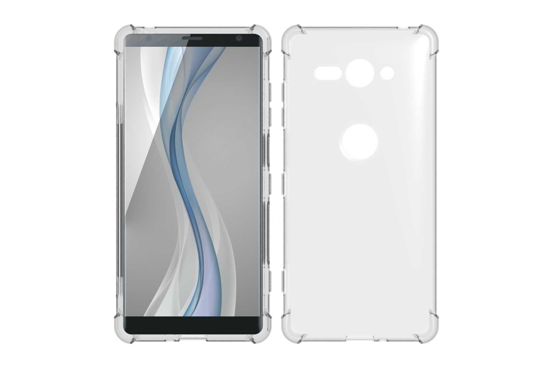 mtb more energy Smartphone-Hülle Clear Armor Case für Sony Xperia XZ2 Compact, Transparente TPU Schutzhülle Case Backcover mit Anti-Shock Verstärkung