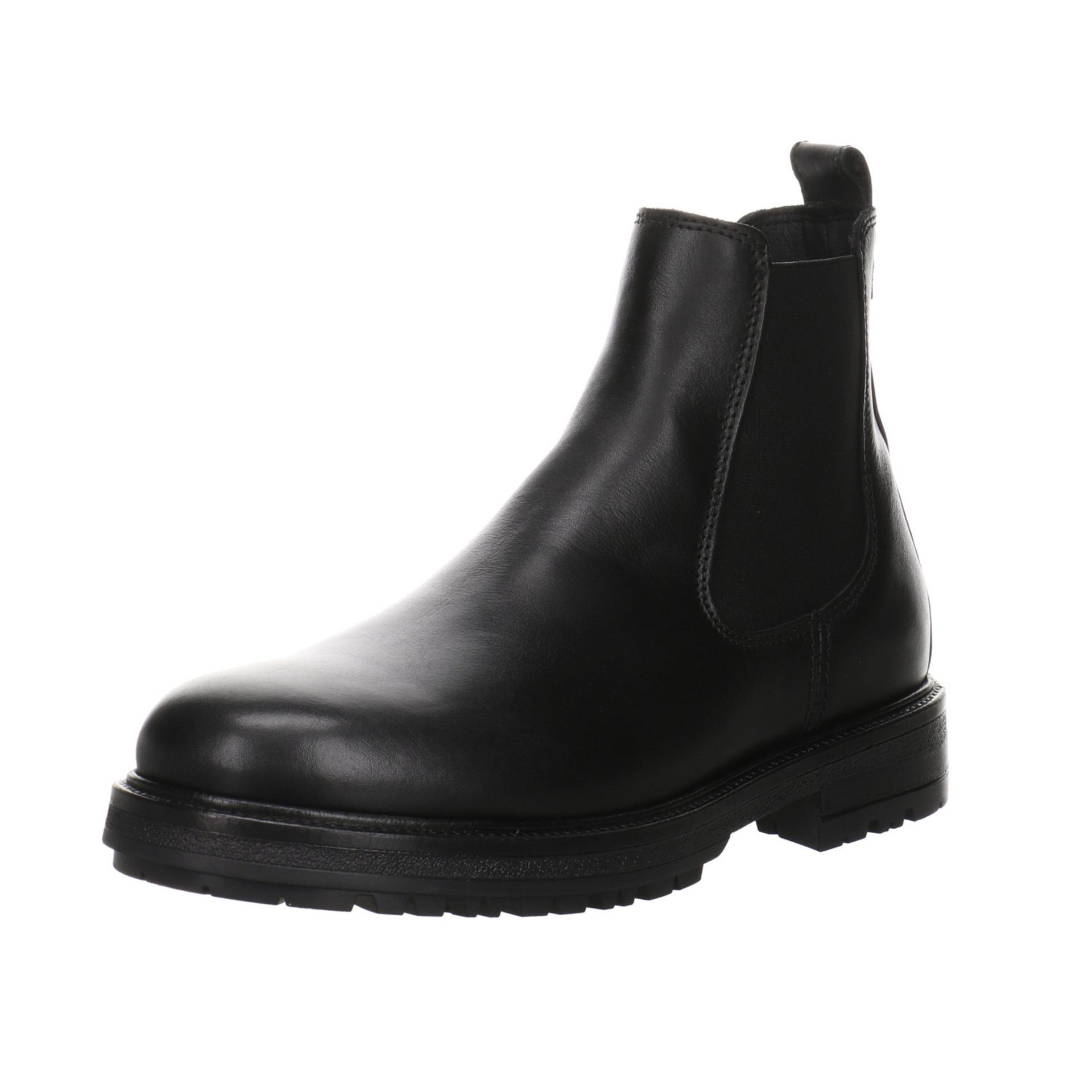 Marc O'Polo Chelsea Boots Leder-/Textilkombination uni Schnürstiefelette Leder-/Textilkombination