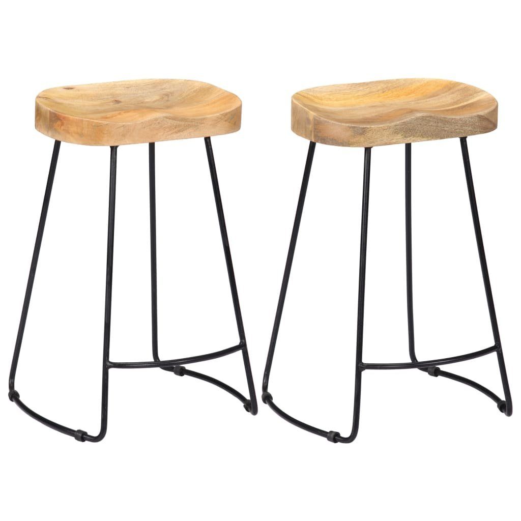 Barhocker Gavin 2 Stk. Massivholz Mango