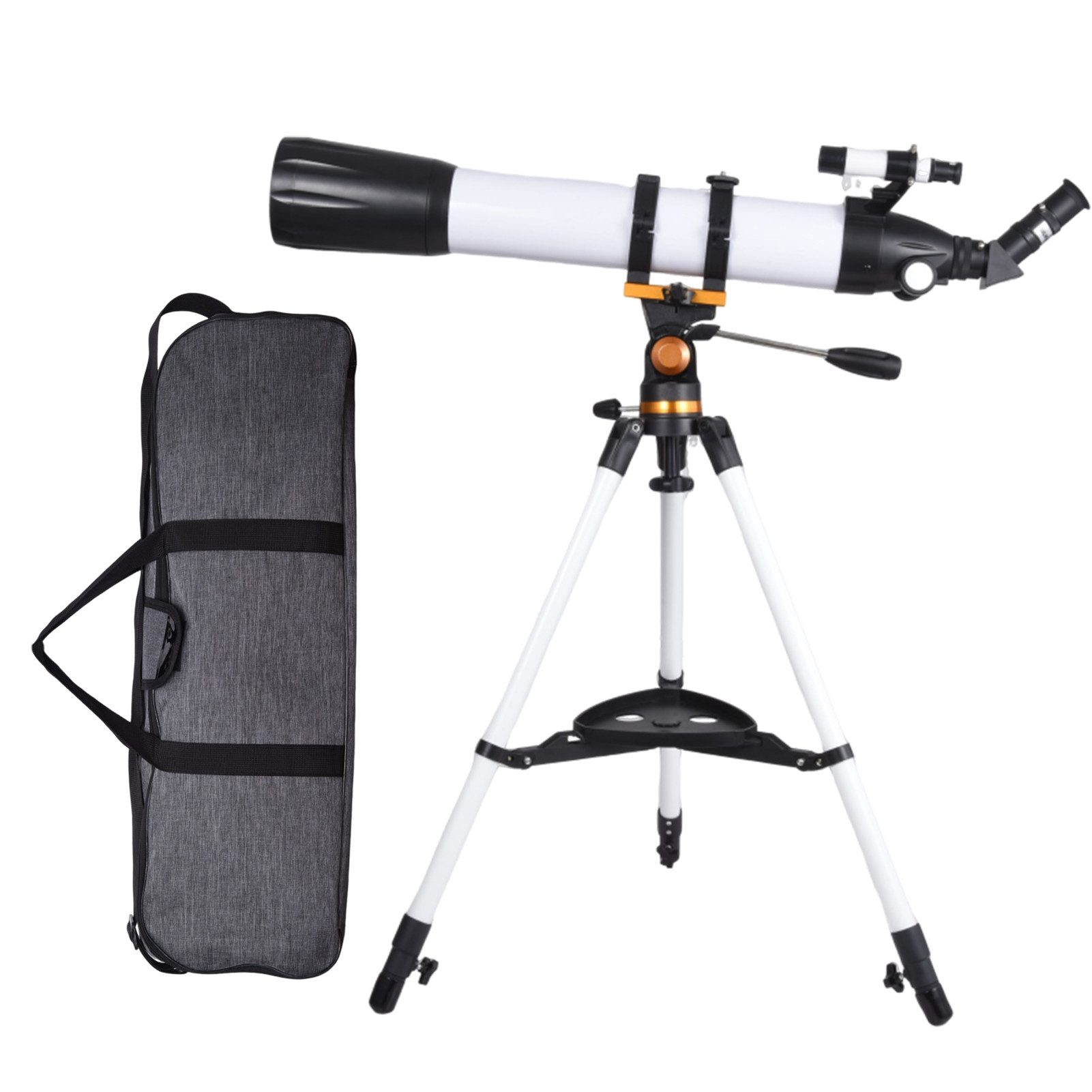 Vellora Teleskop Astronomisches Teleskop, 90-mm-Refraktor, 800-mm-Brennweite, tragbar, Kommt mit Stativ