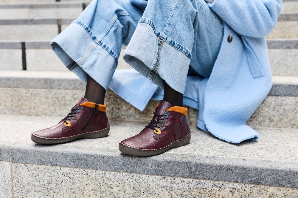 Rieker Schnürboots Stiefelette, Casualboots, High Top Sneaker mit Innenreißverschluss