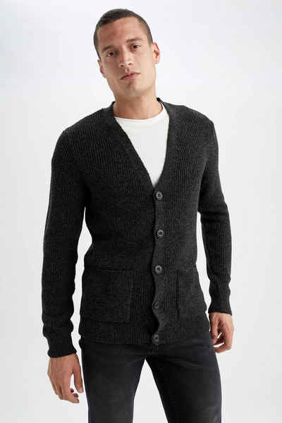 DeFacto Strickjacke Herren Strickjacke REGULAR FIT