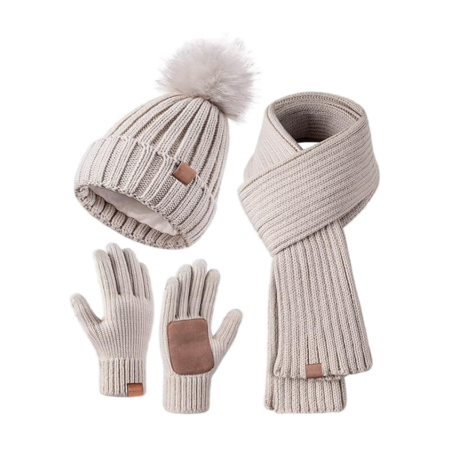 XDeer Halswärmer 3-teiliges Set Damen Winterschal Handschuh,Hals für Wärme, günstig online kaufen