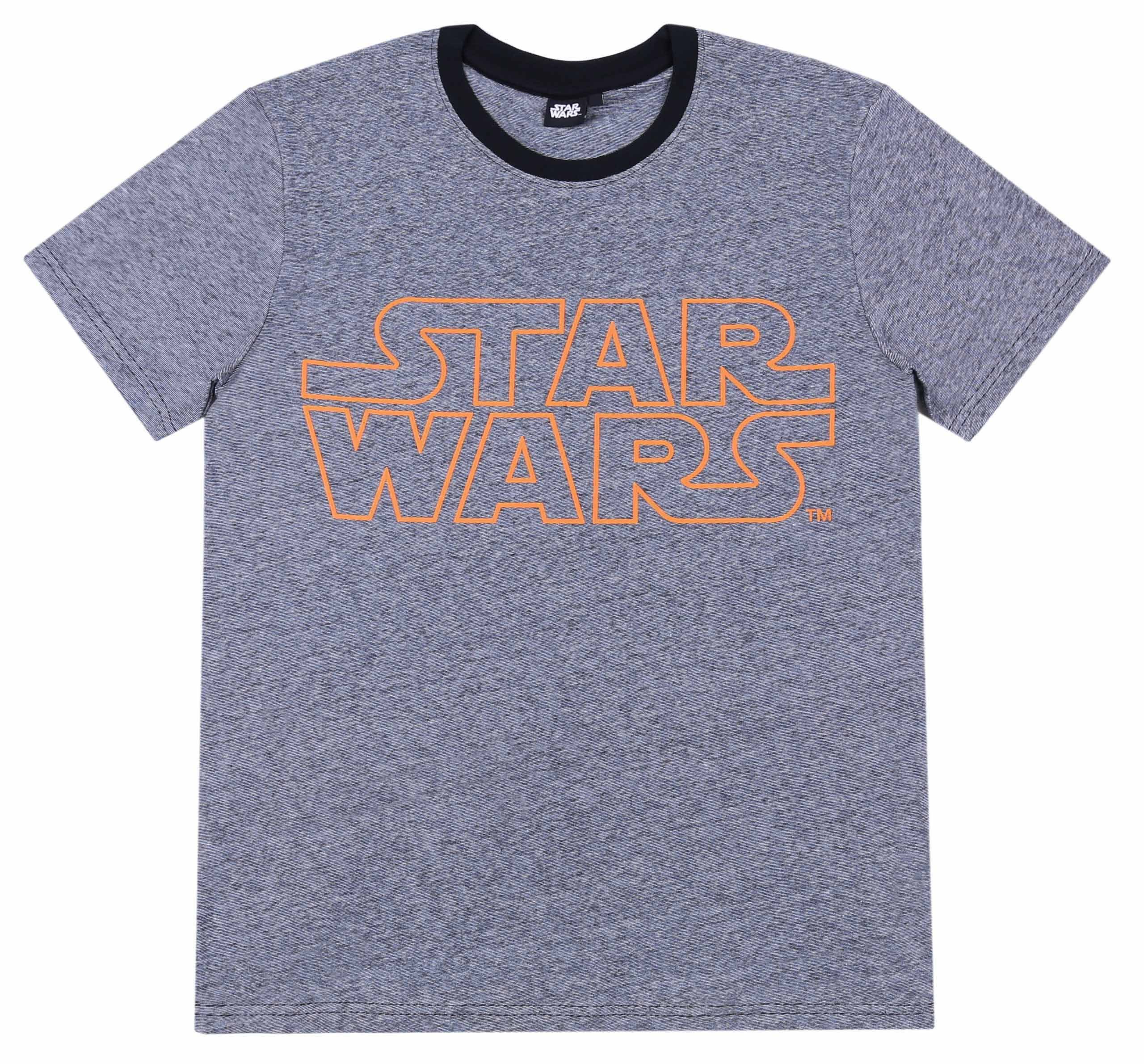 Kurzarmbluse Dunkelblaues T-Shirt für Männer Star Wars Disney XXL