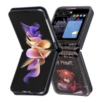 Wigento Handyhülle Für Samsung Galaxy Z Flip5 Kunstleder Handy Tasche Book Motiv 6 Case